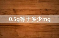 0.5g等于多少mg